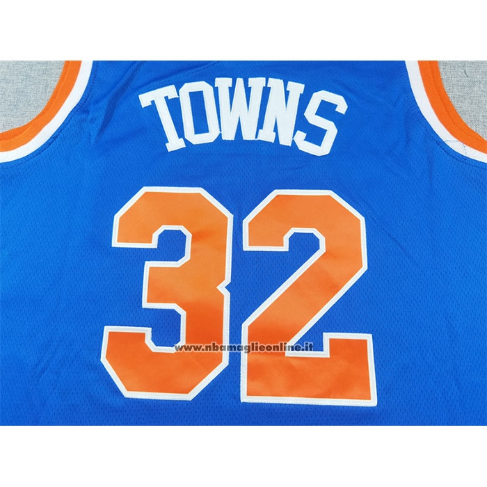 Maglia New York Knicks Karl-Anthony Towns #32 Icon 2024-25 Blu